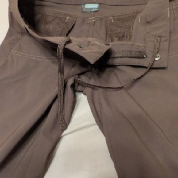 Athletha Adventure Pants Womens 30 x 32 Brown Multiple Pockets Boot Cut - EUC - Picture 8 of 16